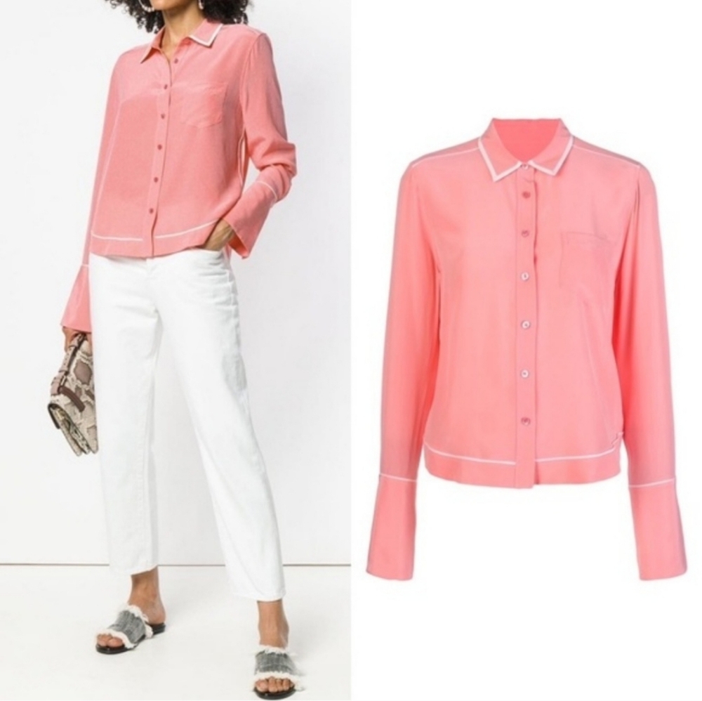 NWT Equipment Huntley with Exterior Seaming Silk Blouse Shirt